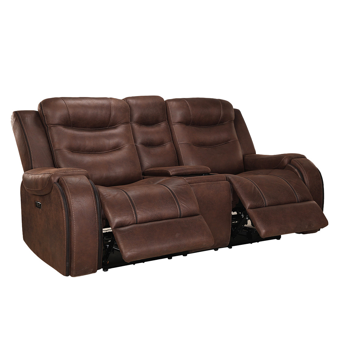 Two Seater Recliner Sofa With Console - Silk