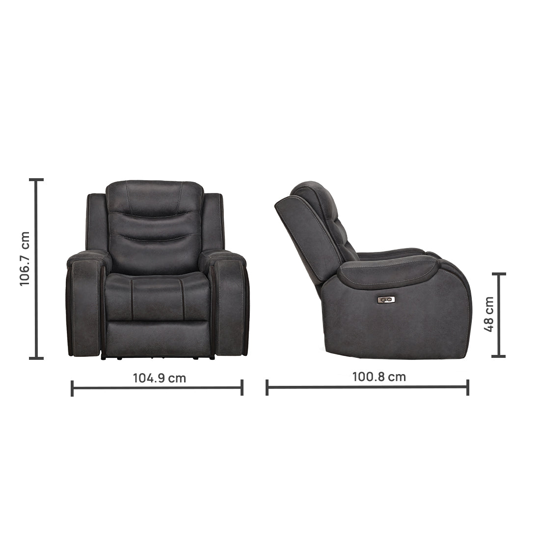 Single Seater Recliner Sofa - Silk