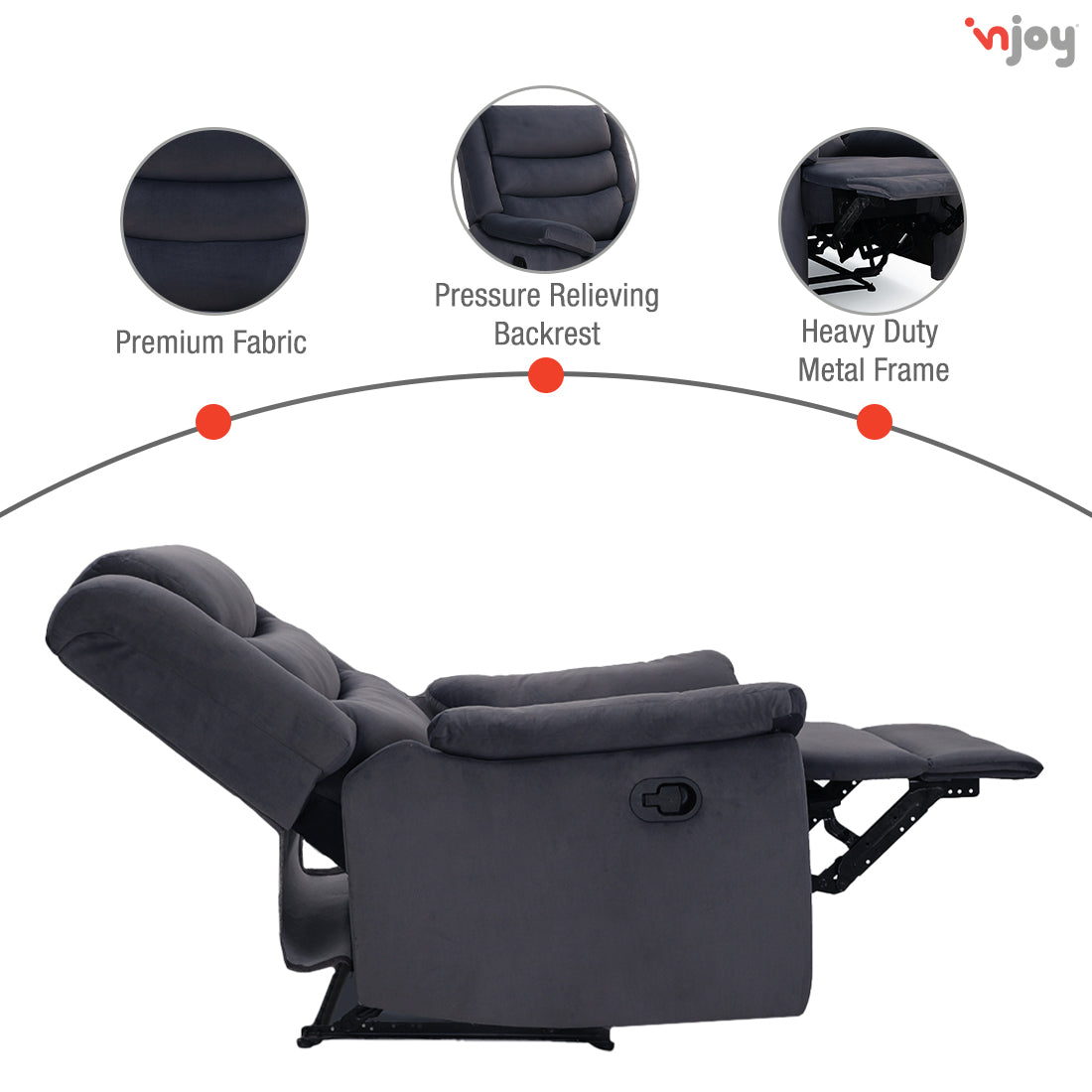 Single Seater Recliner Sofa - Injoy 0121