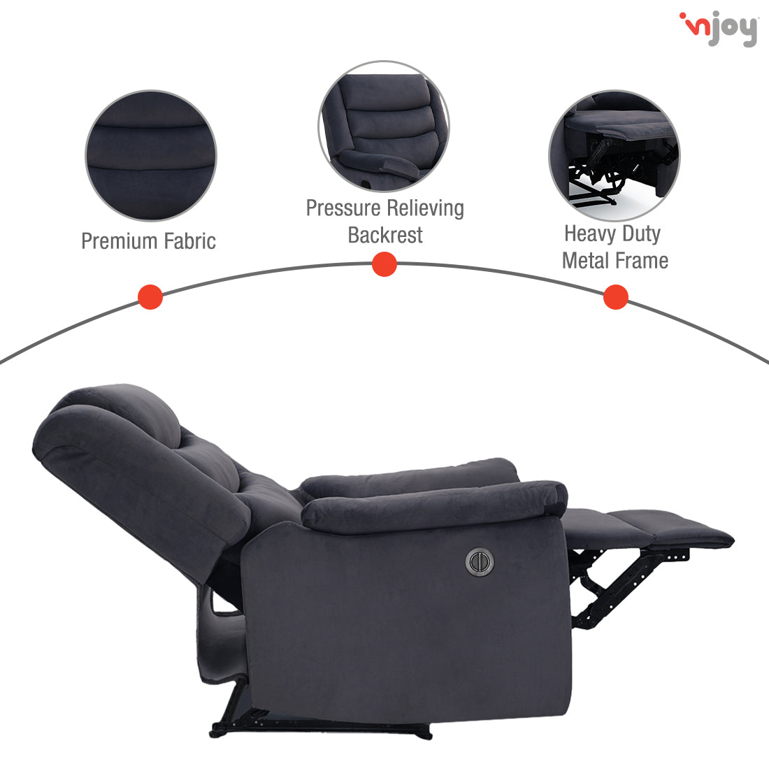 Single Seater Recliner Sofa - Injoy 0121