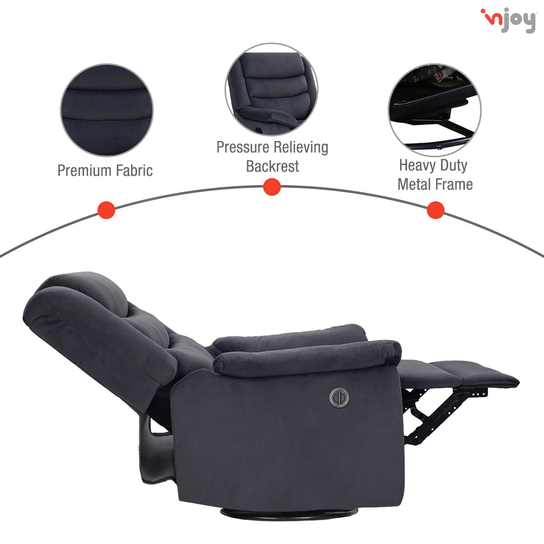 Single Seater Recliner Sofa - Injoy 0121