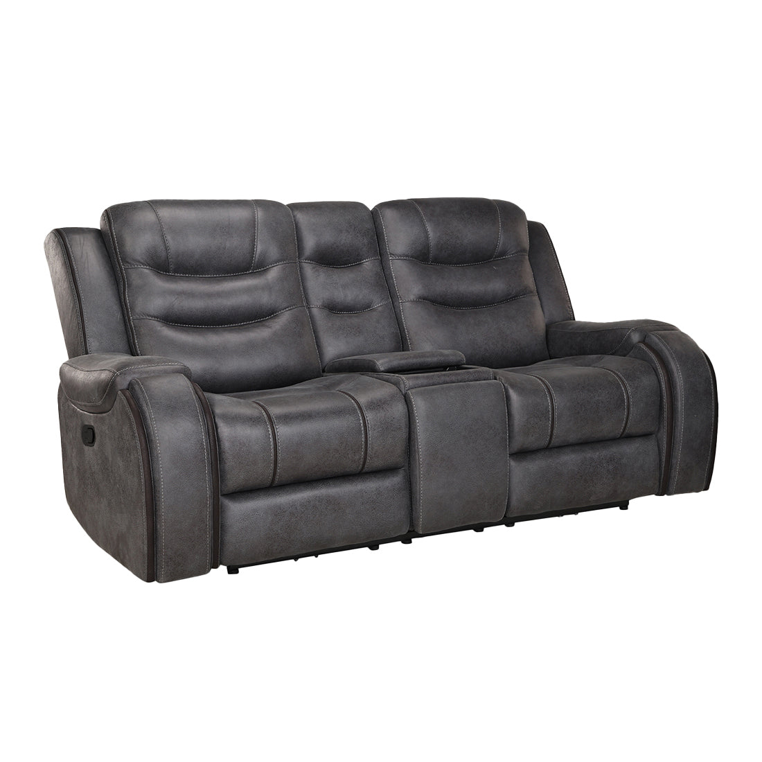 Two Seater Recliner Sofa With Console - Silk