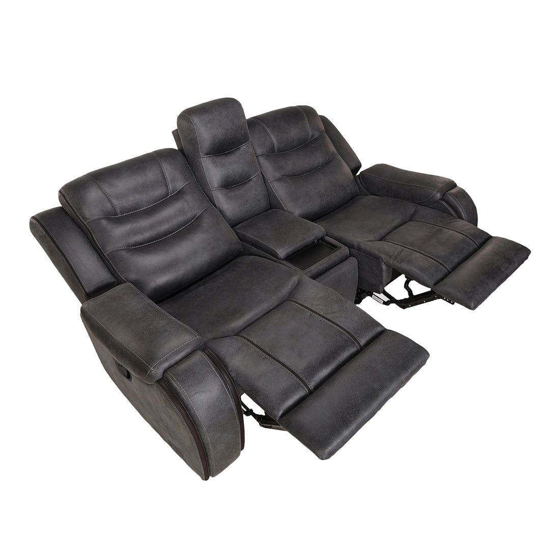 Two Seater Recliner Sofa With Console - Silk