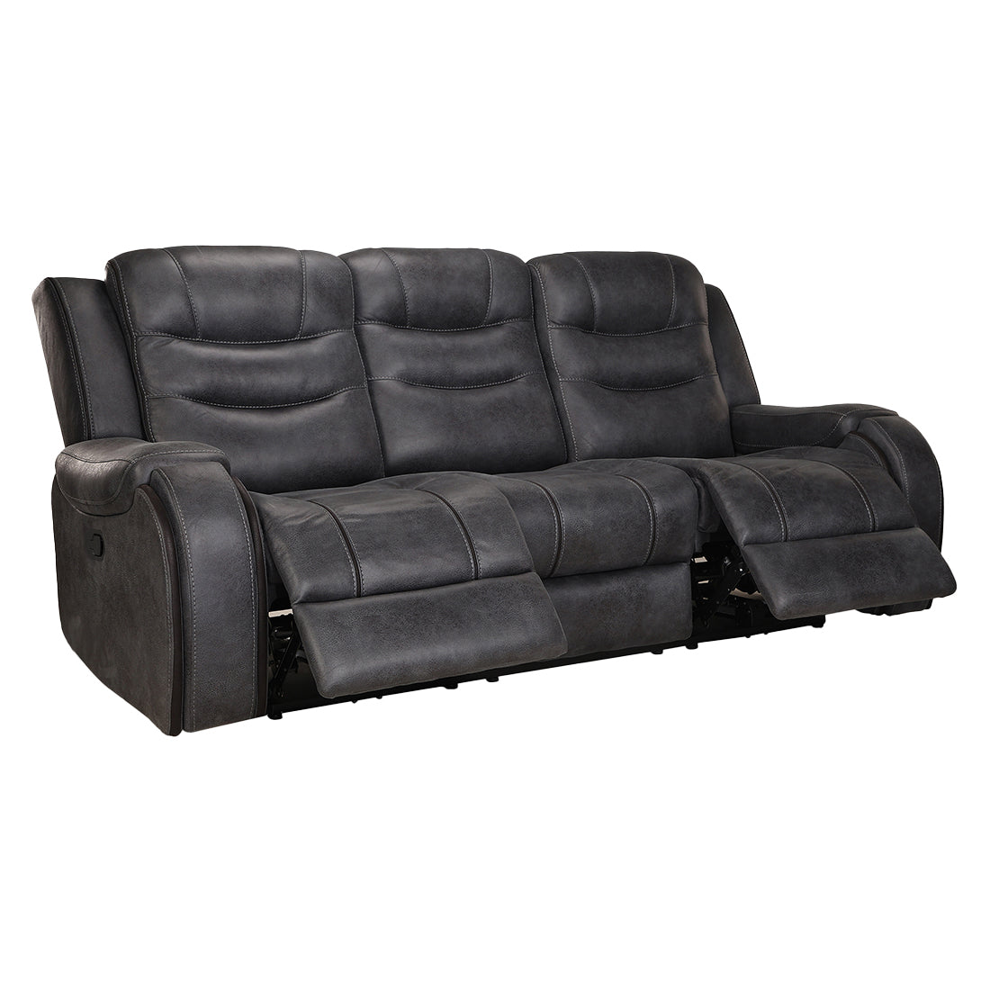 Three Seater Recliner Sofa - Silk