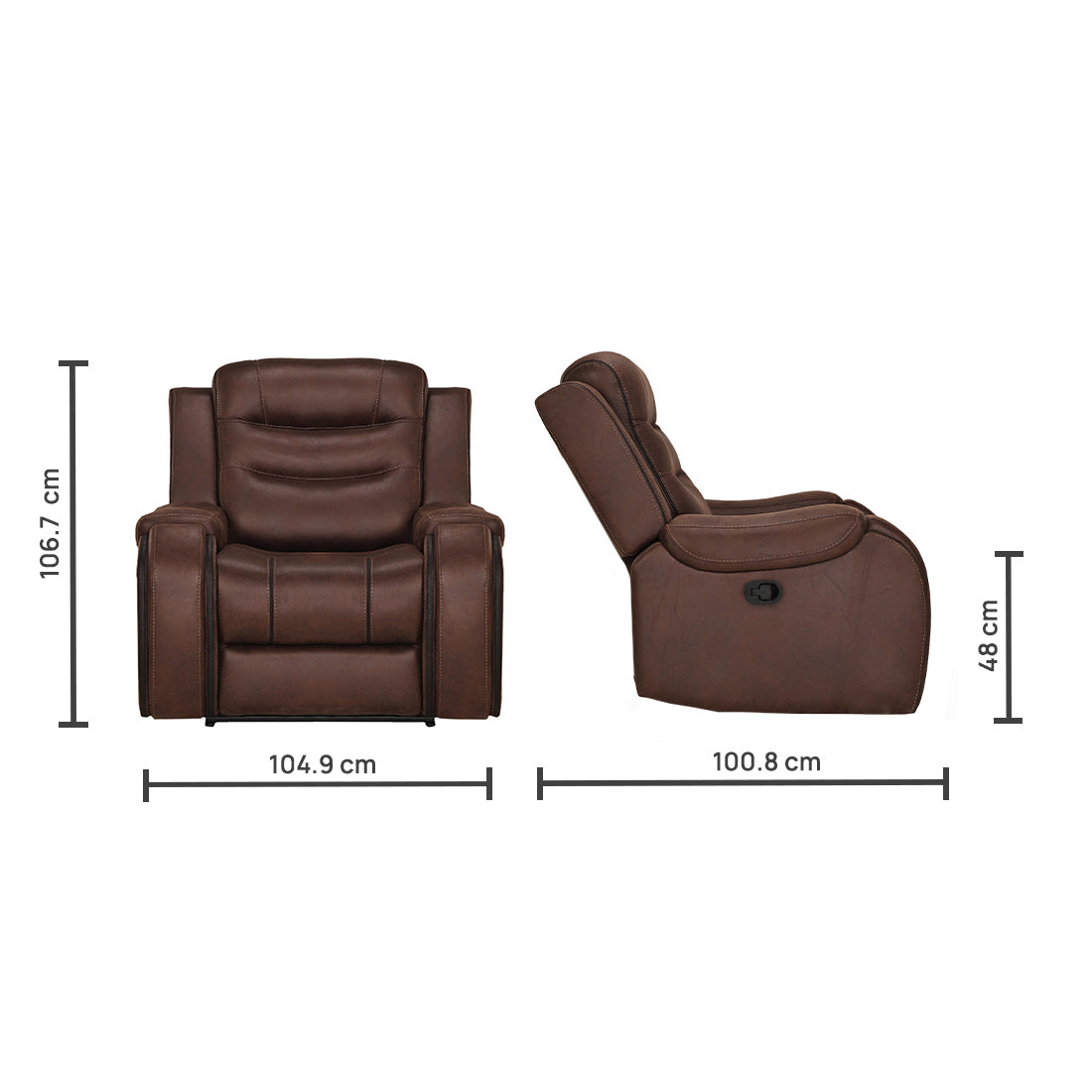 Single Seater Recliner Sofa - Silk