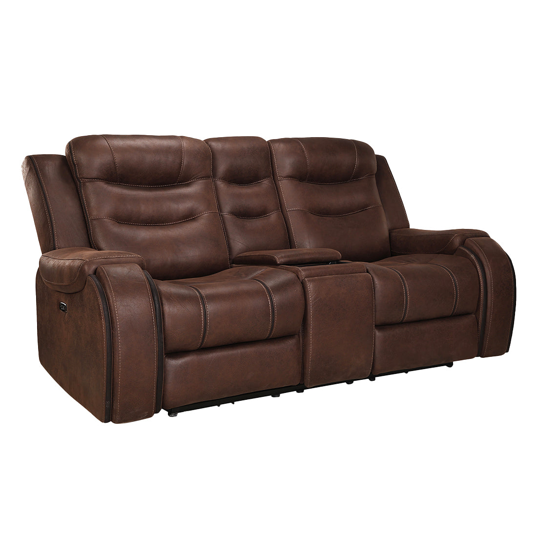 Two Seater Recliner Sofa With Console - Silk