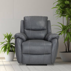 Buy Single Seater Recliner Sofa Recliner - Lite (Grey) Online in India, Single Seater Recliner Sofa, Single Seater Recliner Chair, Manual Recliner, Leatherette Recliner, Living Room Recliner