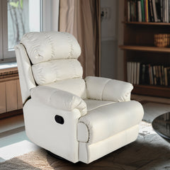 Buy Single Seater Recliner - 361 (White) Online in India, Single Seater Recliner Sofa, Single Seater Recliner Chair, Manual Recliner, Leatherette Recliner, Living Room Recliner