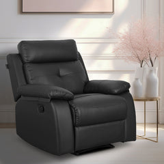 Buy Single Seater Recliner Sofa - Ohio Online in India, Single Seater Recliner Sofa, Single Seater Recliner Chair, Manual Recliner, Leatherette Recliner, Living Room Recliner