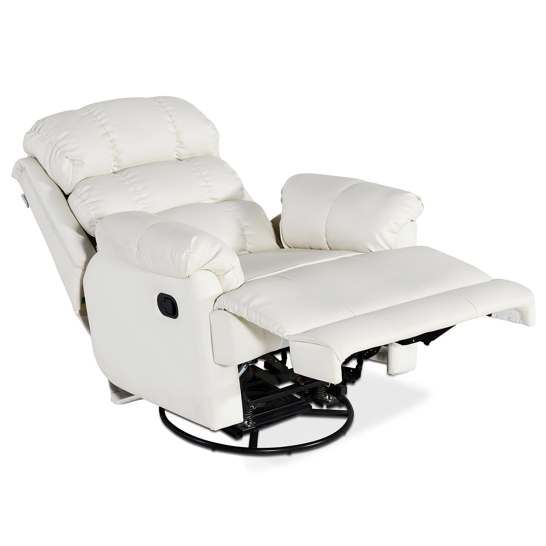 Buy Single Seater Recliner - 361 (White) Online in India, Single Seater Recliner Sofa, Single Seater Recliner Chair, Manual Recliner, Leatherette Recliner, Living Room Recliner