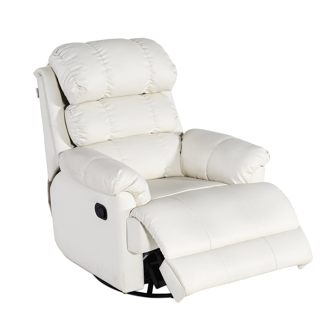 Buy Single Seater Recliner - 361 (White) Online in India, Single Seater Recliner Sofa, Single Seater Recliner Chair, Manual Recliner, Leatherette Recliner, Living Room Recliner