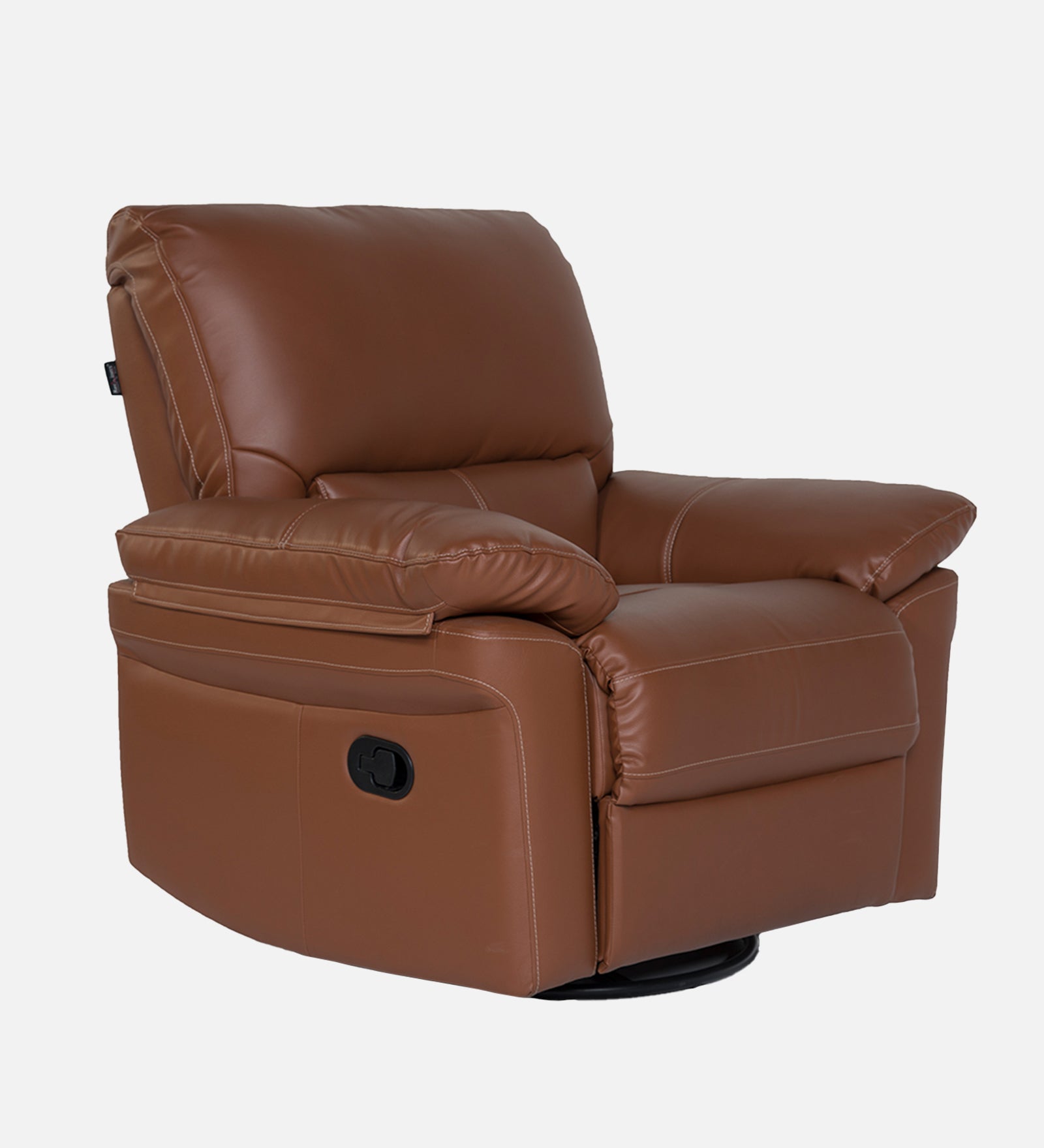 Buy Single Seater Recliner - Aversa (Tan) Online in India, Single Seater Recliner Sofa, Single Seater Recliner Chair, Manual Recliner, Leatherette Recliner, Living Room Recliner, Swivel Glider Recliner