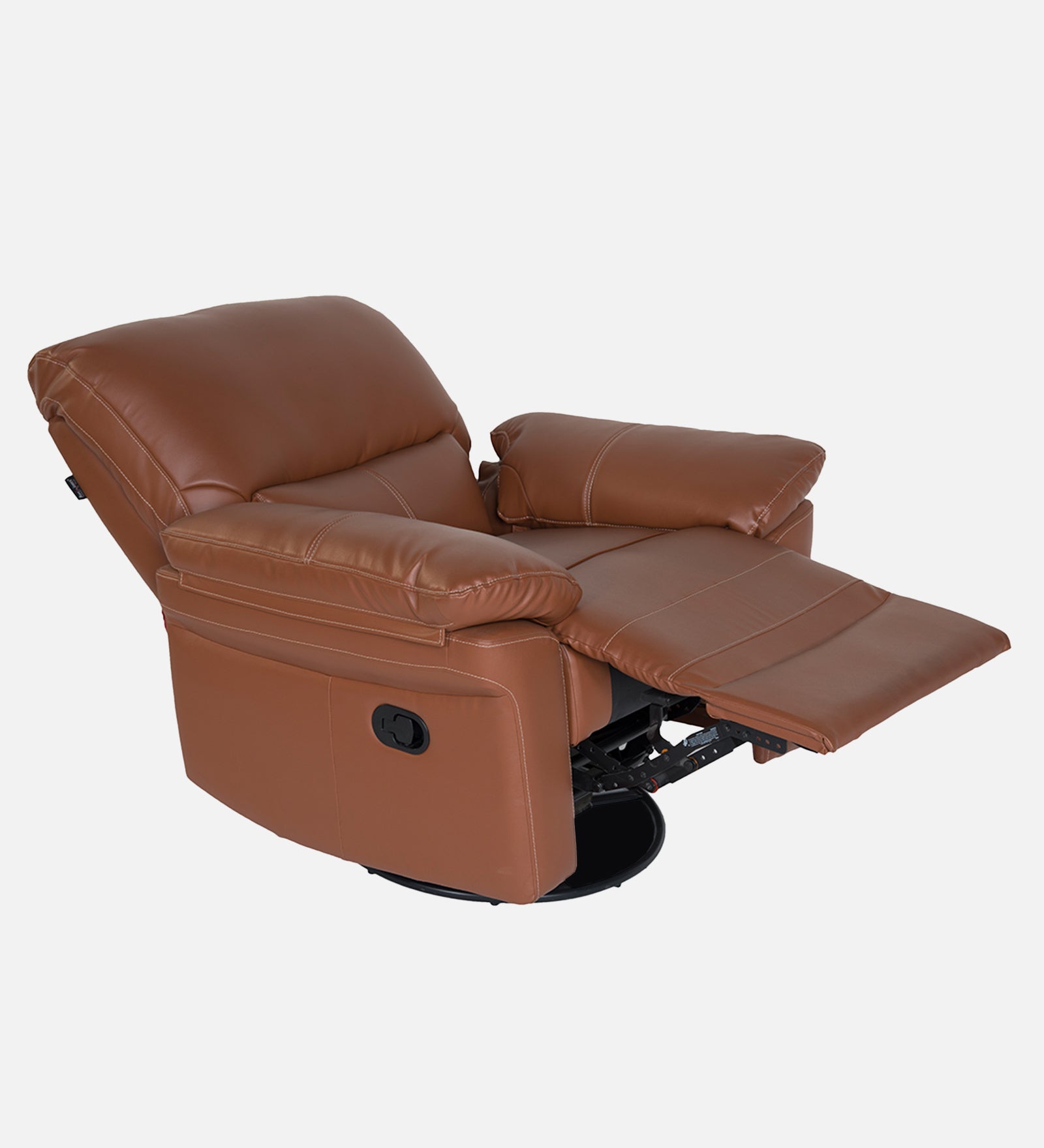 Buy Single Seater Recliner - Aversa (Tan) Online in India, Single Seater Recliner Sofa, Single Seater Recliner Chair, Manual Recliner, Leatherette Recliner, Living Room Recliner, Swivel Glider Recliner