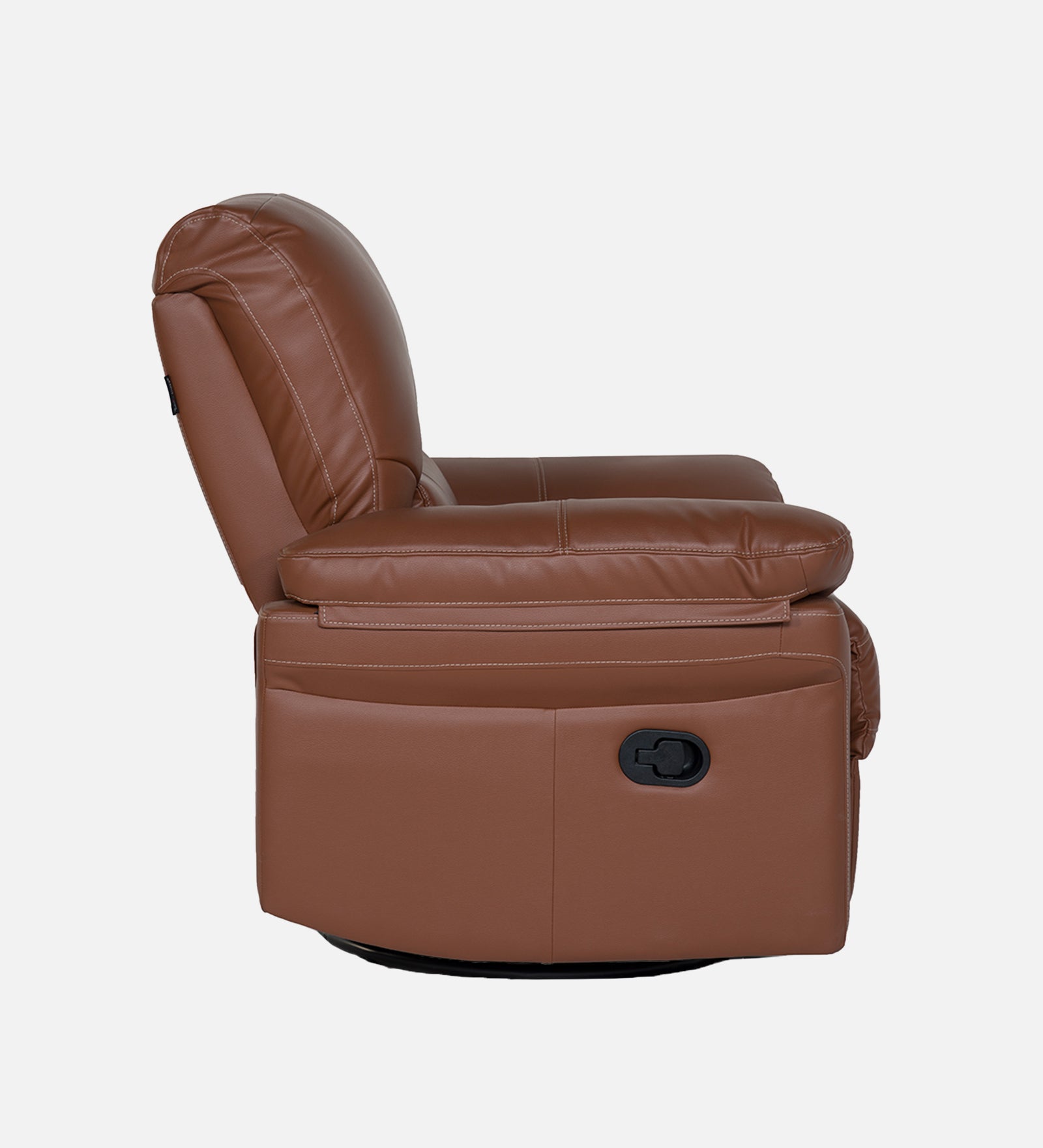 Buy Single Seater Recliner - Aversa (Tan) Online in India, Single Seater Recliner Sofa, Single Seater Recliner Chair, Manual Recliner, Leatherette Recliner, Living Room Recliner, Swivel Glider Recliner