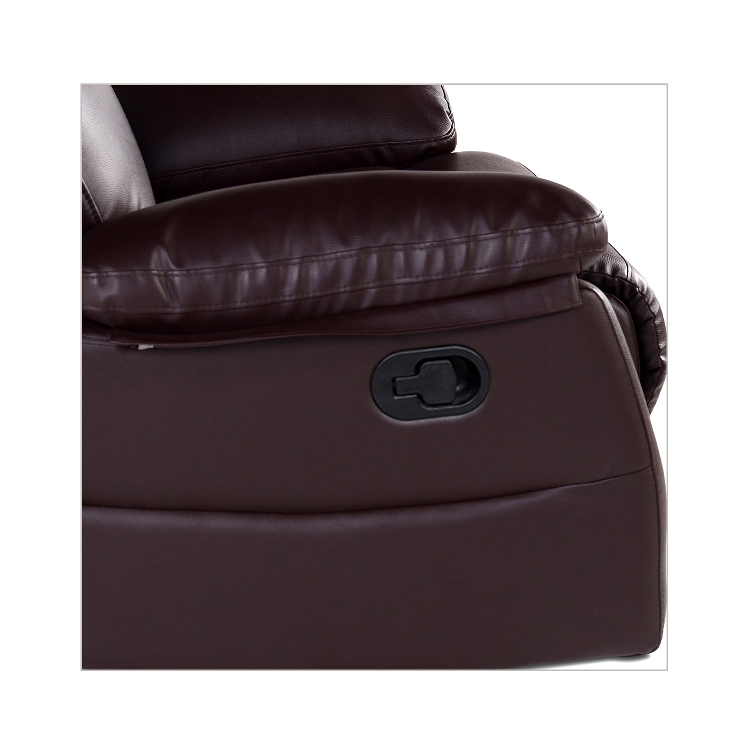 Buy Single Seater Recliner - Lazino (Brown) Online in India, Single Seater Recliner Sofa, Single Seater Recliner Chair, Manual Recliner, Leatherette Recliner, Living Room Recliner