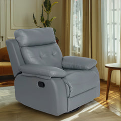 Buy Single Seater Recliner Sofa - 786 (Grey) Online in India, Single Seater Recliner Sofa, Single Seater Recliner Chair, Manual Recliner, Leatherette Recliner, Living Room Recliner