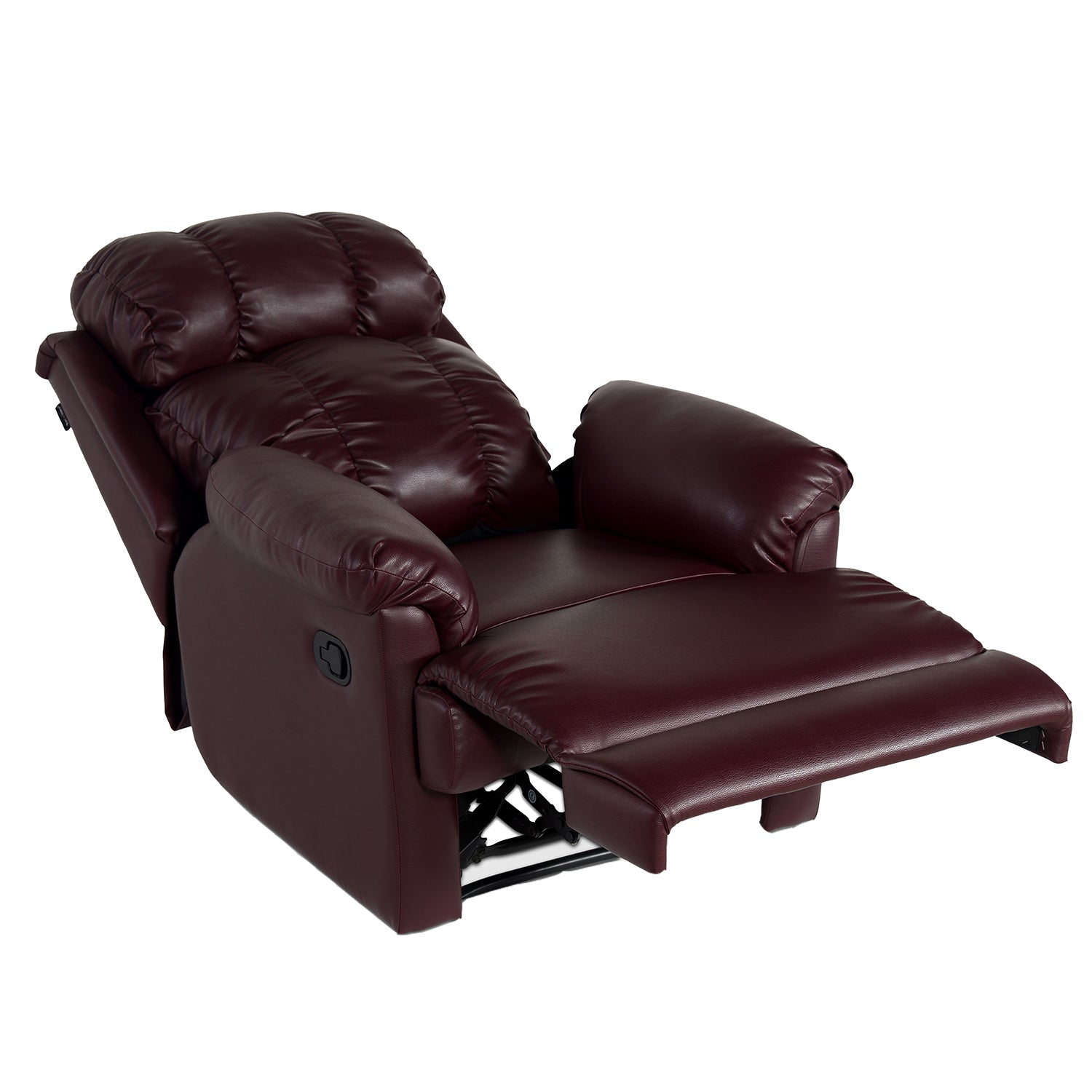 Buy Single Seater Recliner Sofa - 369 (Burgundy) Online in India, Single Seater Recliner Sofa, Single Seater Recliner Chair, Manual Recliner, Leatherette Recliner, Living Room Recliner