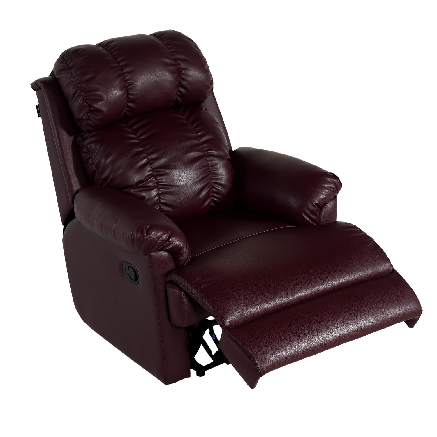 Buy Single Seater Recliner Sofa - 369 (Burgundy) Online in India, Single Seater Recliner Sofa, Single Seater Recliner Chair, Manual Recliner, Leatherette Recliner, Living Room Recliner