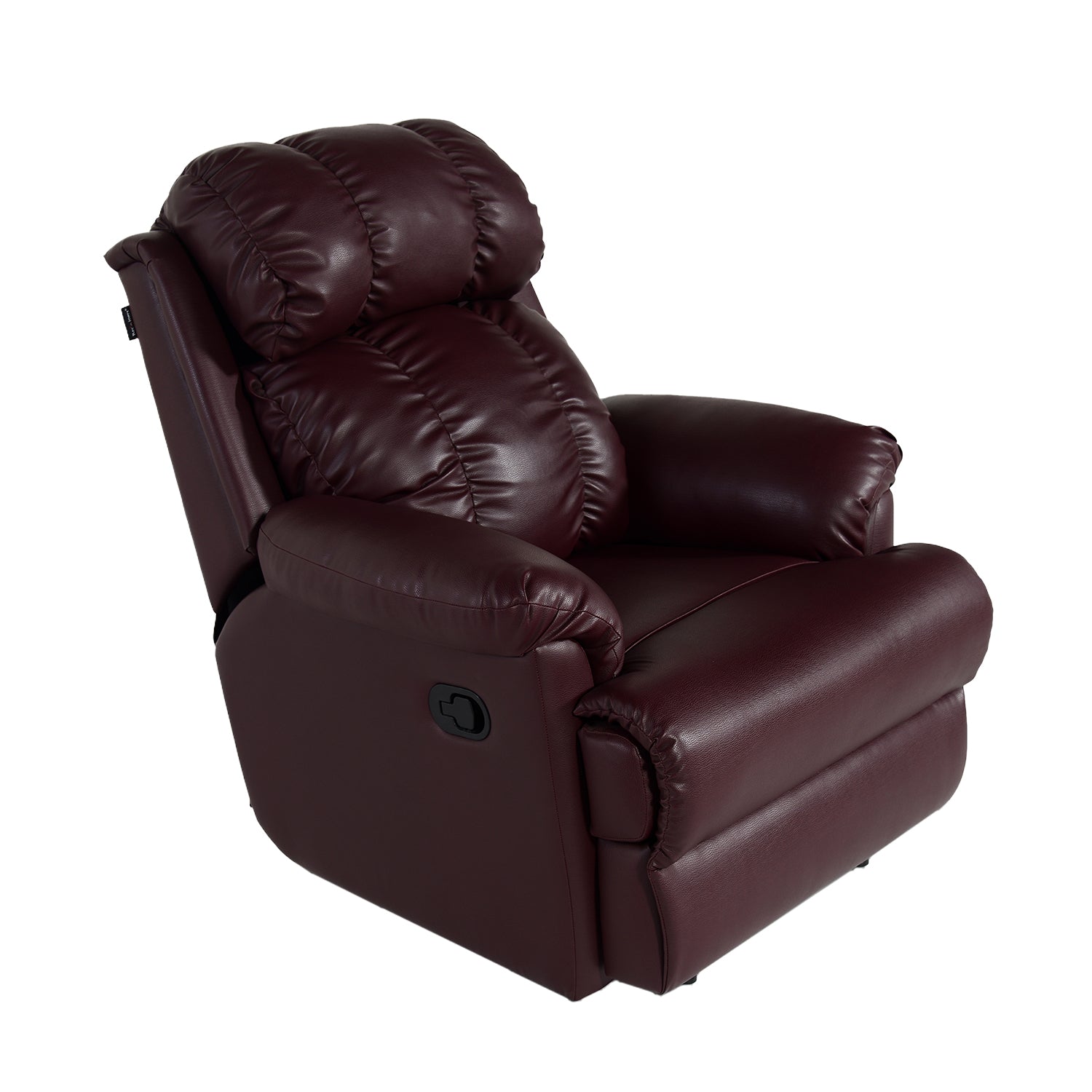 Buy Single Seater Recliner Sofa - 369 (Burgundy) Online in India, Single Seater Recliner Sofa, Single Seater Recliner Chair, Manual Recliner, Leatherette Recliner, Living Room Recliner