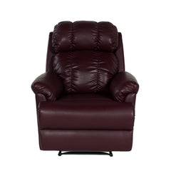 Buy Single Seater Recliner Sofa - 369 (Burgundy) Online in India, Single Seater Recliner Sofa, Single Seater Recliner Chair, Manual Recliner, Leatherette Recliner, Living Room Recliner