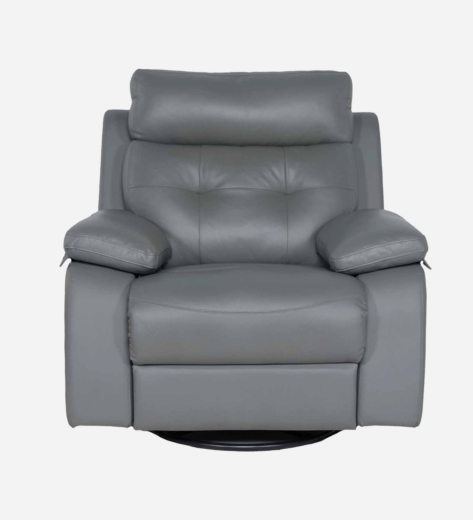 Buy Single Seater Recliner Sofa - 786 (Grey) Online in India, Single Seater Recliner Sofa, Single Seater Recliner Chair, Manual Recliner, Leatherette Recliner, Living Room Recliner