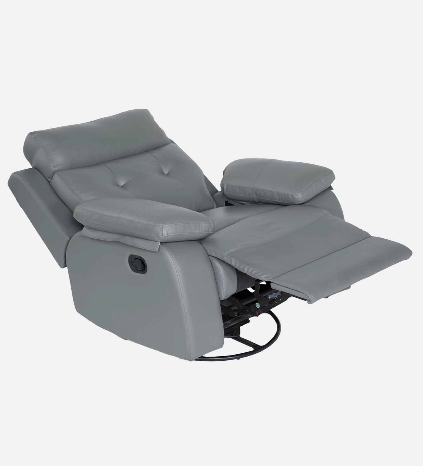 Buy Single Seater Recliner Sofa - 786 (Grey) Online in India, Single Seater Recliner Sofa, Single Seater Recliner Chair, Manual Recliner, Leatherette Recliner, Living Room Recliner