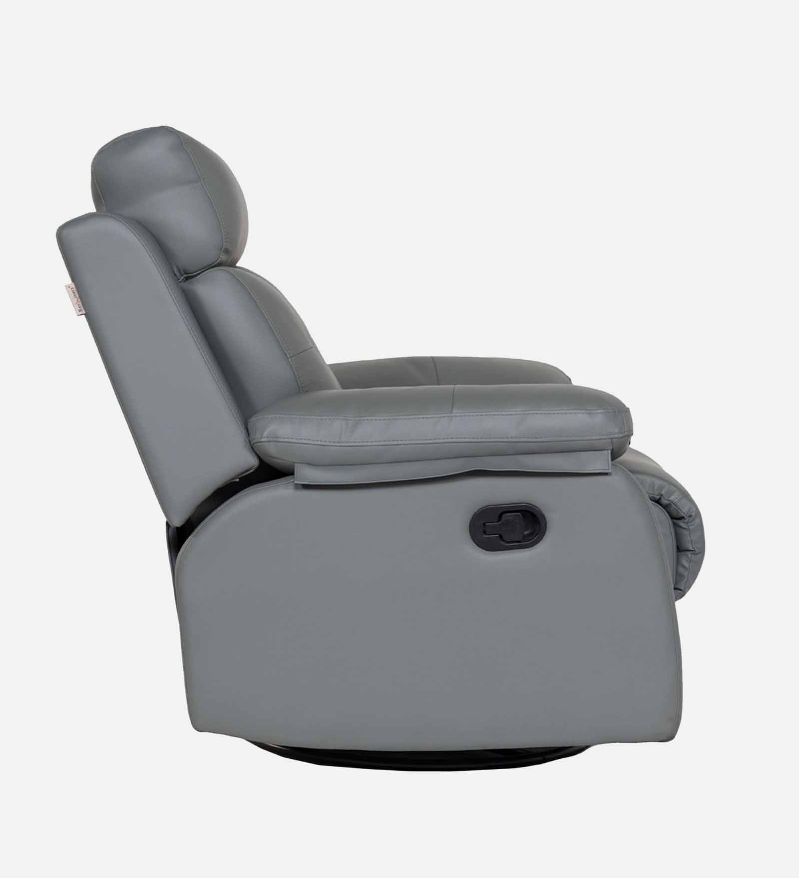 Buy Single Seater Recliner Sofa - 786 (Grey) Online in India, Single Seater Recliner Sofa, Single Seater Recliner Chair, Manual Recliner, Leatherette Recliner, Living Room Recliner