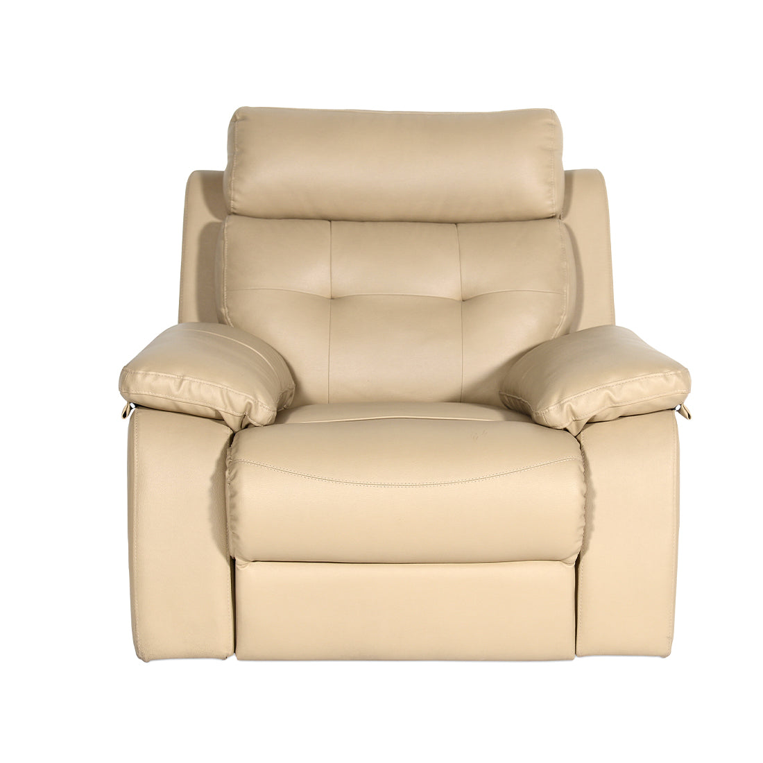 Buy Single Seater Recliner Sofa - 786 (Cream) Online in India, Single Seater Recliner Sofa, Single Seater Recliner Chair, Manual Recliner, Leatherette Recliner, Living Room Recliner