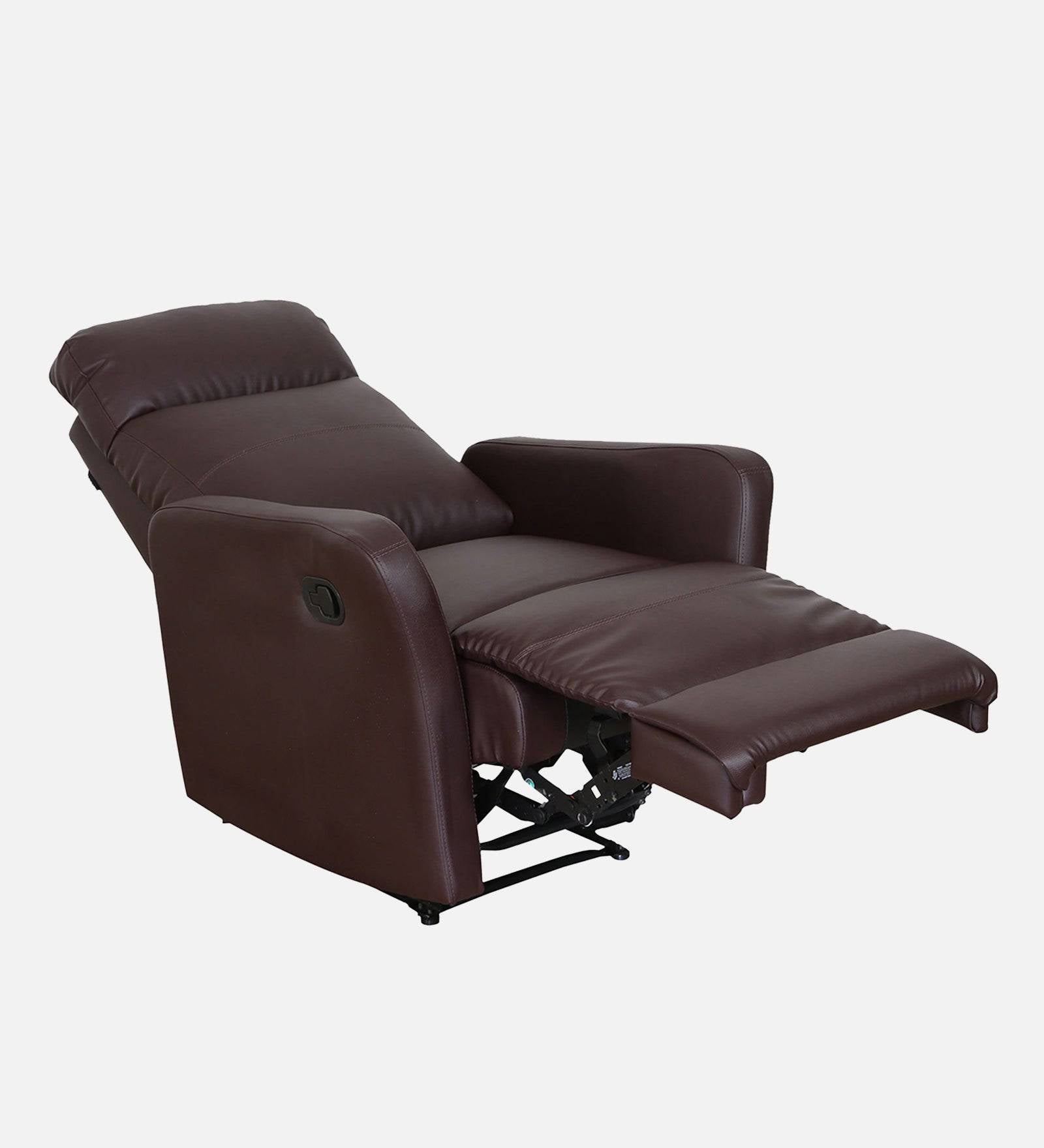 Buy Single Seater Recliner Sofa - Sleek Online in India, Single Seater Recliner Sofa, Single Seater Recliner Chair, Manual Recliner, Leatherette Recliner, Living Room Recliner