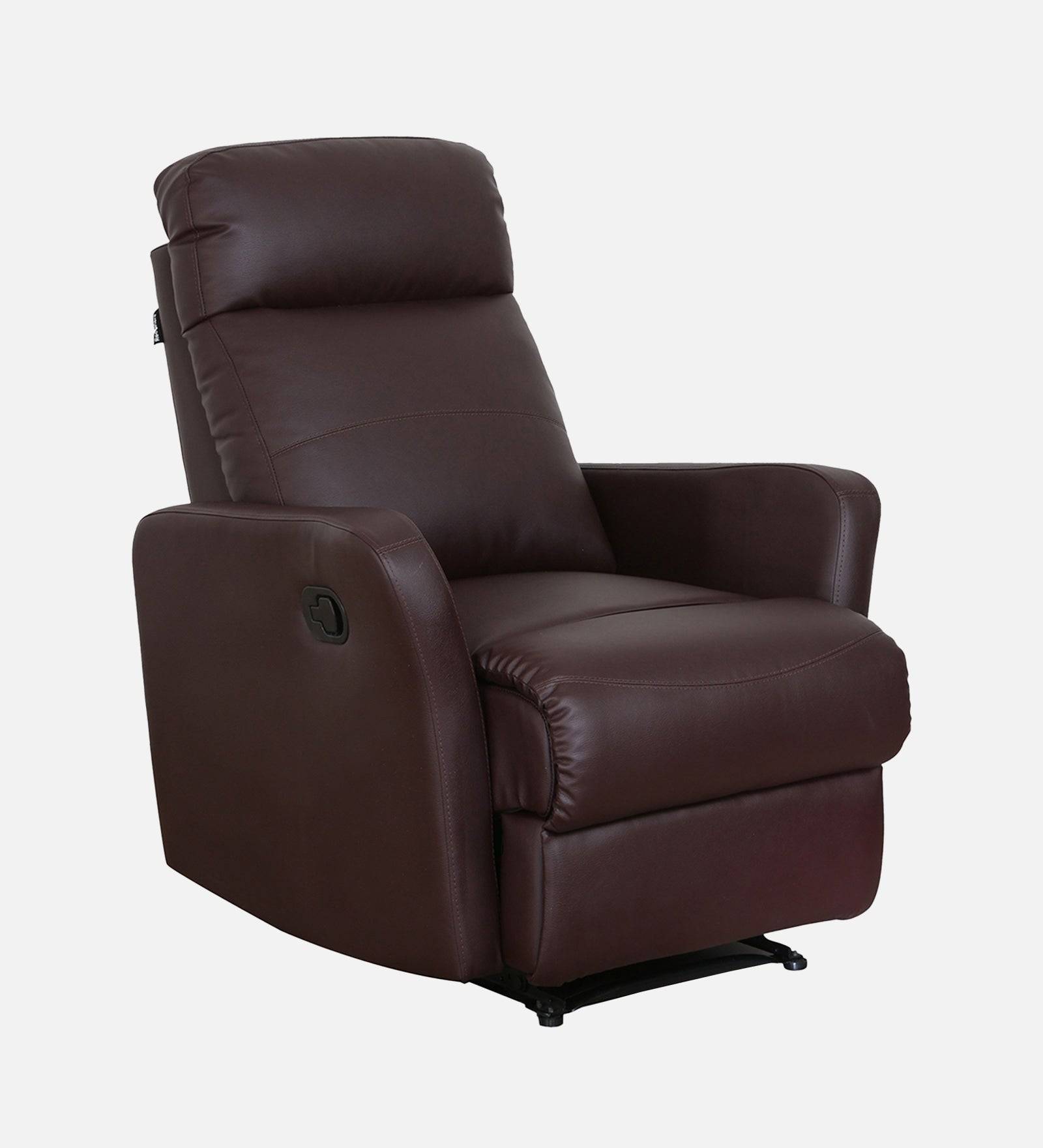 Buy Single Seater Recliner Sofa - Sleek Online in India, Single Seater Recliner Sofa, Single Seater Recliner Chair, Manual Recliner, Leatherette Recliner, Living Room Recliner