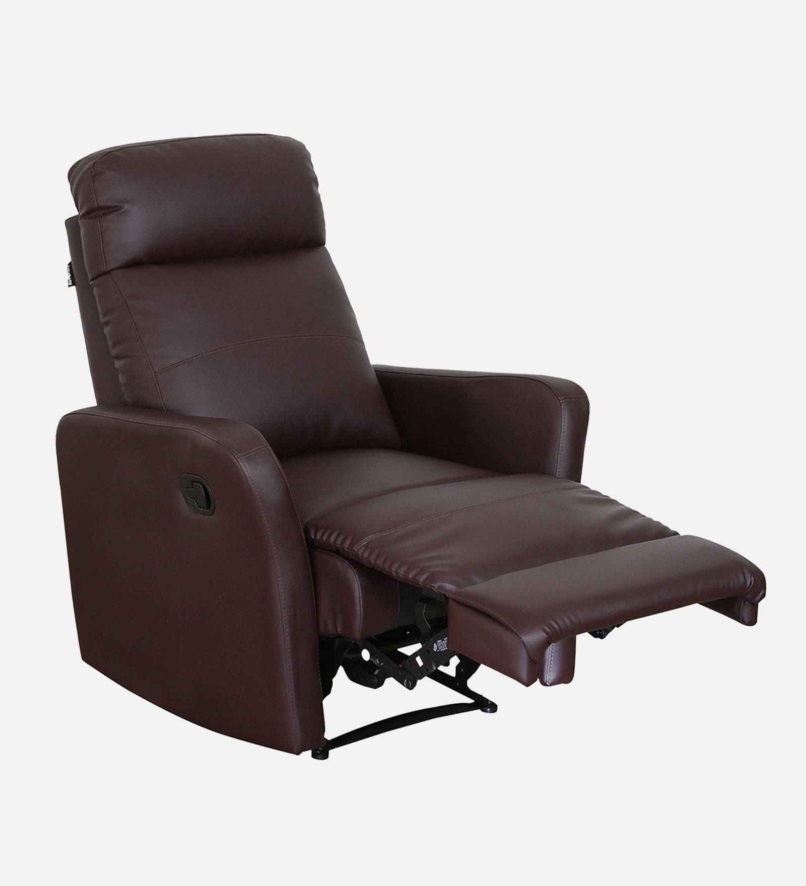 Buy Single Seater Recliner Sofa - Sleek Online in India, Single Seater Recliner Sofa, Single Seater Recliner Chair, Manual Recliner, Leatherette Recliner, Living Room Recliner