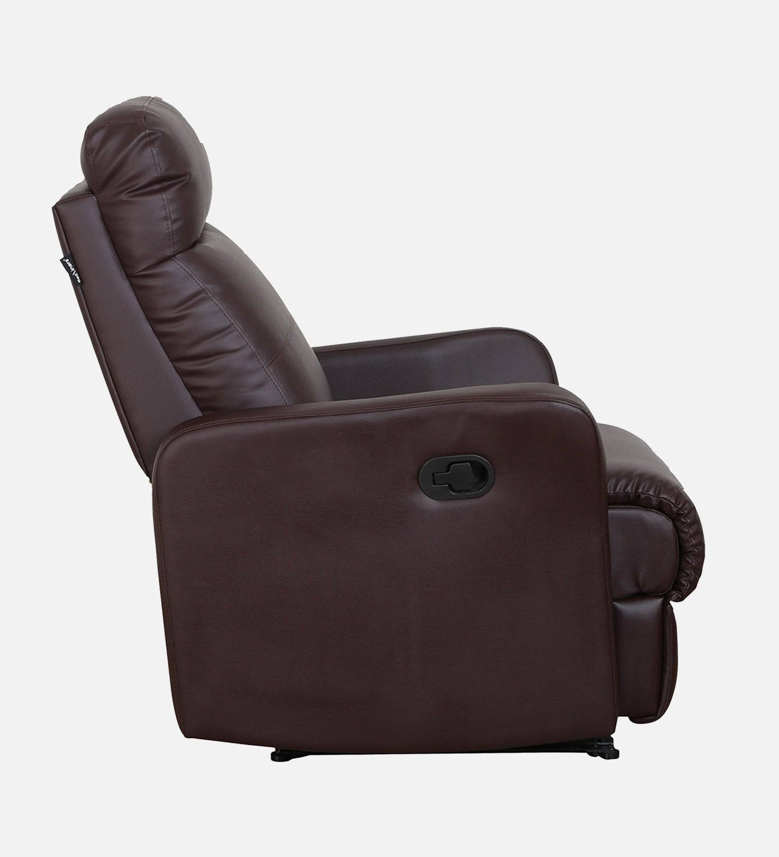 Buy Single Seater Recliner Sofa - Sleek Online in India, Single Seater Recliner Sofa, Single Seater Recliner Chair, Manual Recliner, Leatherette Recliner, Living Room Recliner