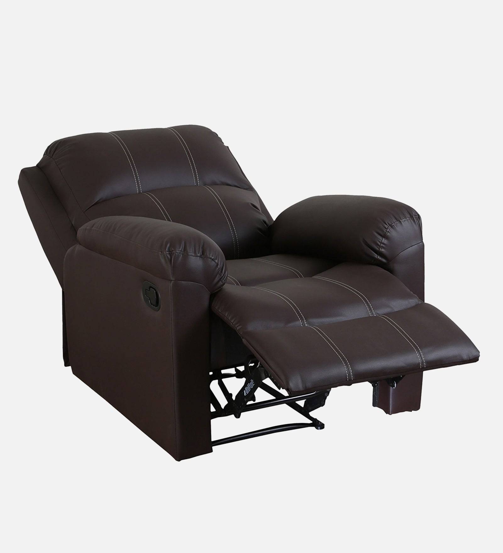 Buy Single Seater Recliner Sofa - Spino Online in India, Single Seater Recliner Sofa, Single Seater Recliner Chair, Manual Recliner, Leatherette Recliner, Living Room Recliner