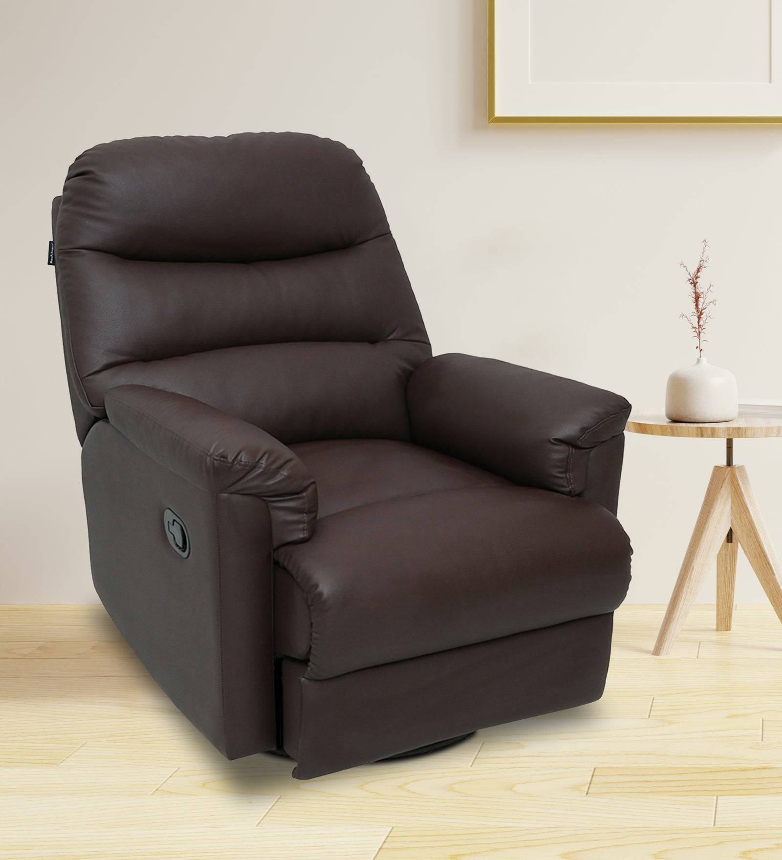 Buy Single Seater Recliner Sofa - Wave Online in India, Single Seater Recliner Sofa, Single Seater Recliner Chair, Manual Recliner, Leatherette Recliner, Living Room Recliner