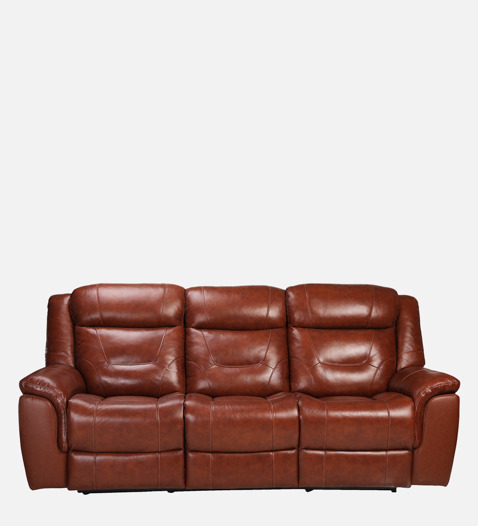 Buy Three Seater Recliner Sofa - Joy (Half Leather) Online in India, Three Seater Recliner Sofa, 3 Seater Recliner Chair, Manual Recliner, Leather Recliner, Living Room Recliner