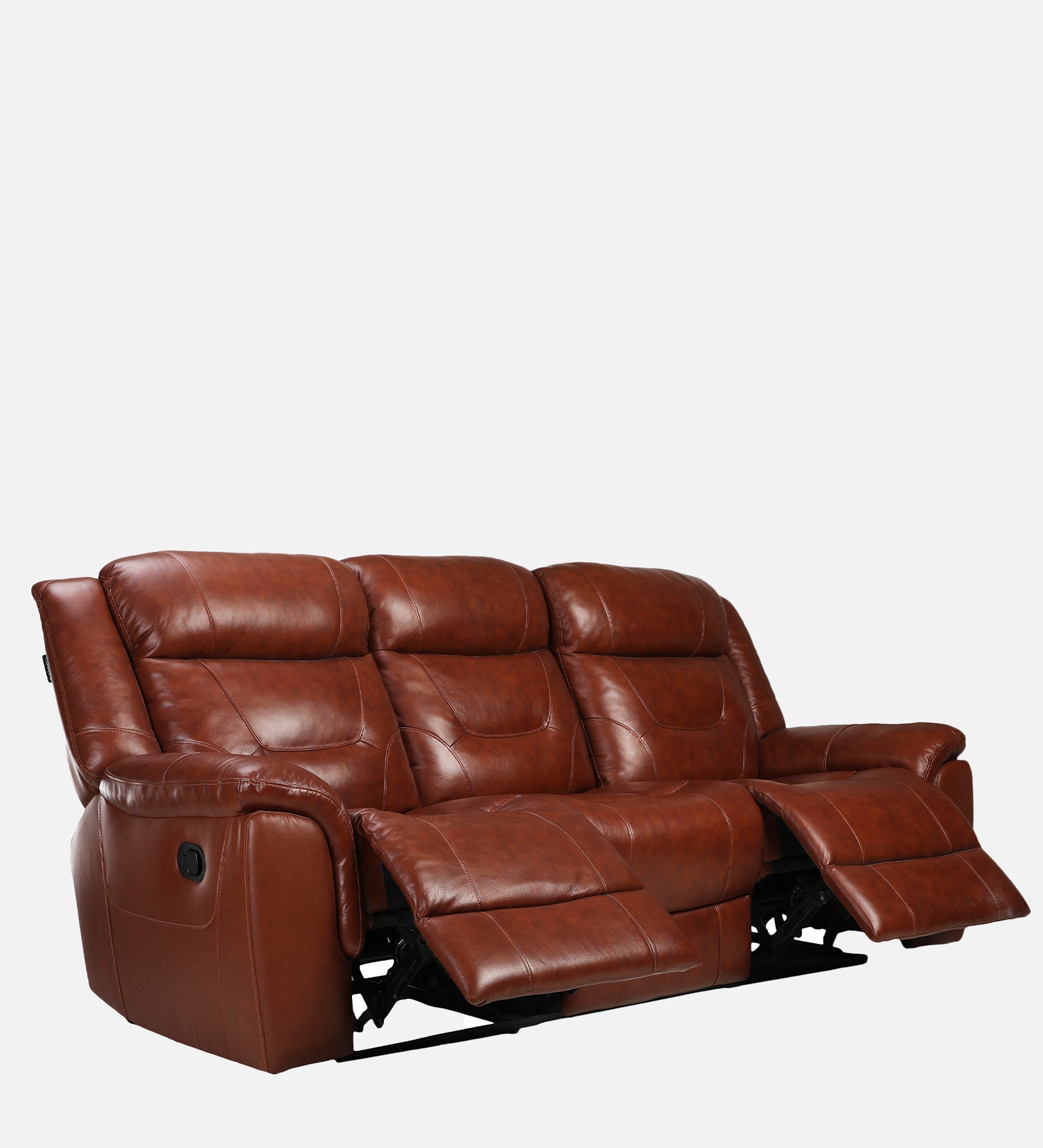 Buy Three Seater Recliner Sofa - Joy (Half Leather) Online in India, Three Seater Recliner Sofa, 3 Seater Recliner Chair, Manual Recliner, Leather Recliner, Living Room Recliner