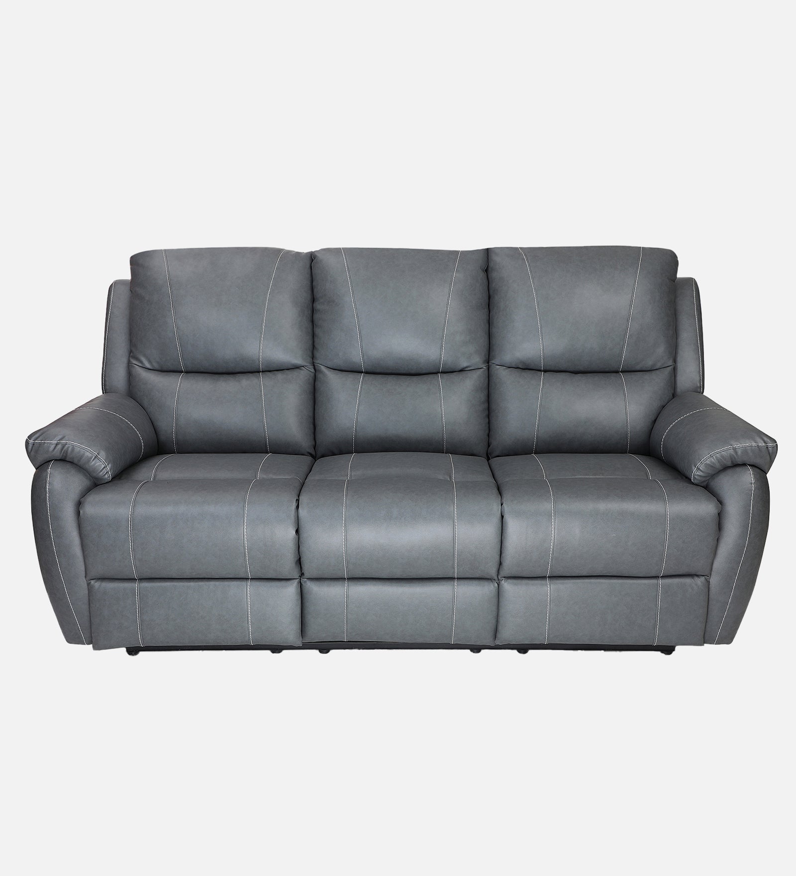 Buy Three Seater Recliner Sofa - Lite (Grey) Online in India, Three Seater Recliner Sofa, 3 Seater Recliner Chair, Motorized Recliner, Leatherette Recliner, Living Room Recliner