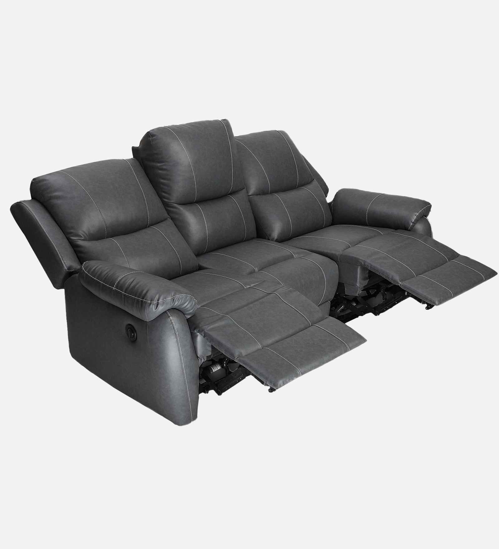 Buy Three Seater Recliner Sofa - Lite (Grey) Online in India, Three Seater Recliner Sofa, 3 Seater Recliner Chair, Motorized Recliner, Leatherette Recliner, Living Room Recliner