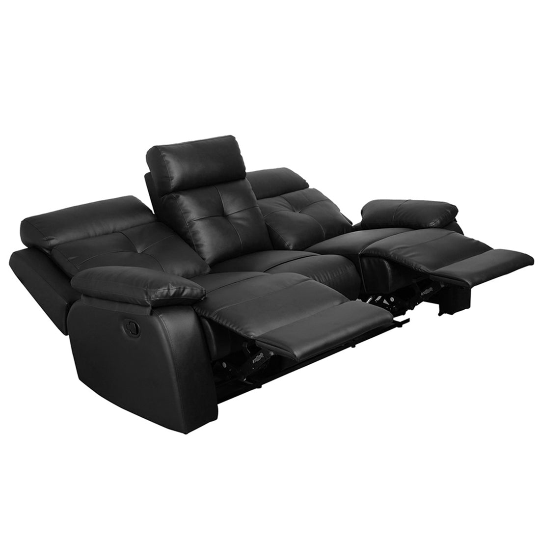 Buy Three Seater Recliner Sofa - Ohio Online in India, Three Seater Recliner Sofa, 3 Seater Recliner Chair, Manual Recliner, Leatherette Recliner, Living Room Recliner