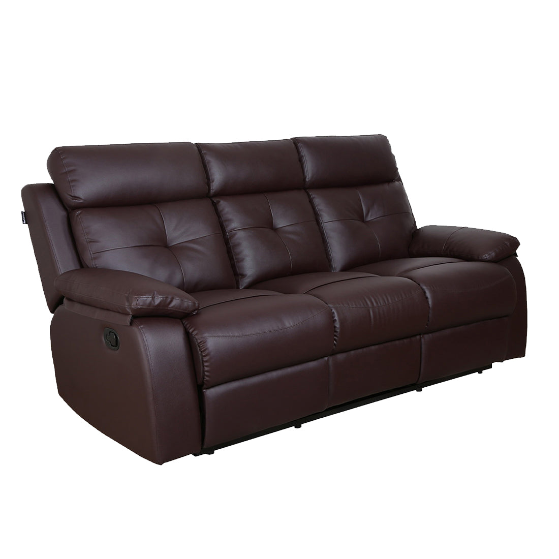 Buy Three Seater Recliner Sofa - Ohio Online in India, Three Seater Recliner Sofa, 3 Seater Recliner Chair, Manual Recliner, Leatherette Recliner, Living Room Recliner