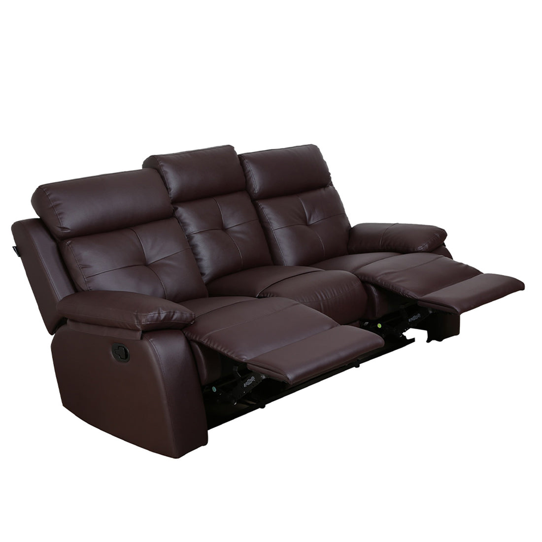 Buy Three Seater Recliner Sofa - Ohio Online in India, Three Seater Recliner Sofa, 3 Seater Recliner Chair, Manual Recliner, Leatherette Recliner, Living Room Recliner