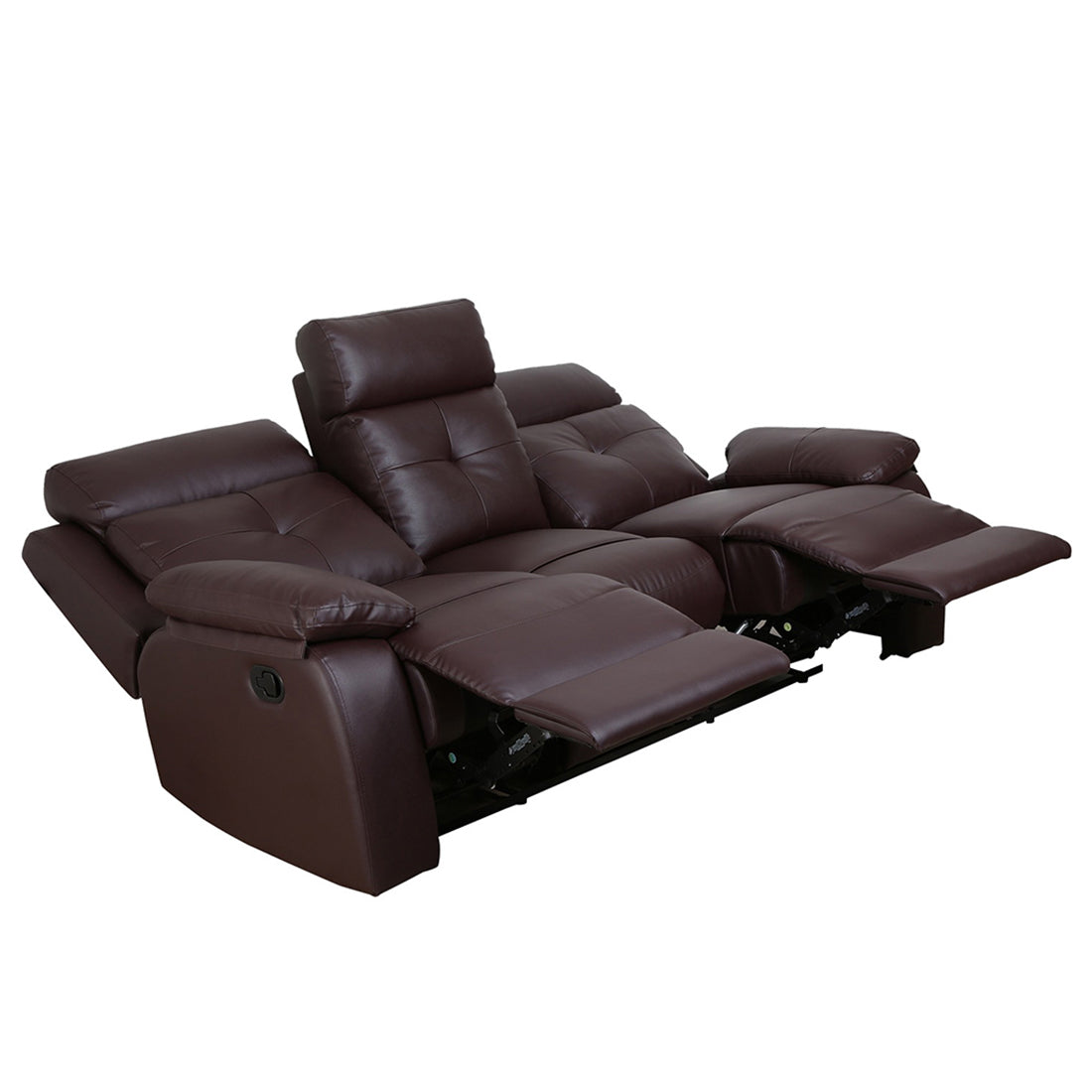 Buy Three Seater Recliner Sofa - Ohio Online in India, Three Seater Recliner Sofa, 3 Seater Recliner Chair, Manual Recliner, Leatherette Recliner, Living Room Recliner