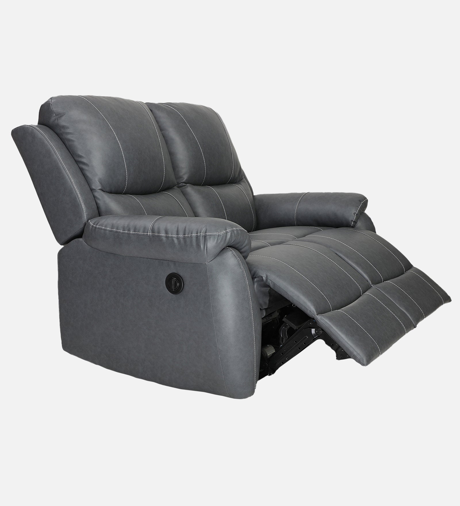 Buy Two Seater Recliner Sofa - Lite (Grey) Online in India, Two Seater Recliner Sofa, 2 Seater Recliner Chair, Motorized Recliner, Leatherette Recliner, Living Room Recliner