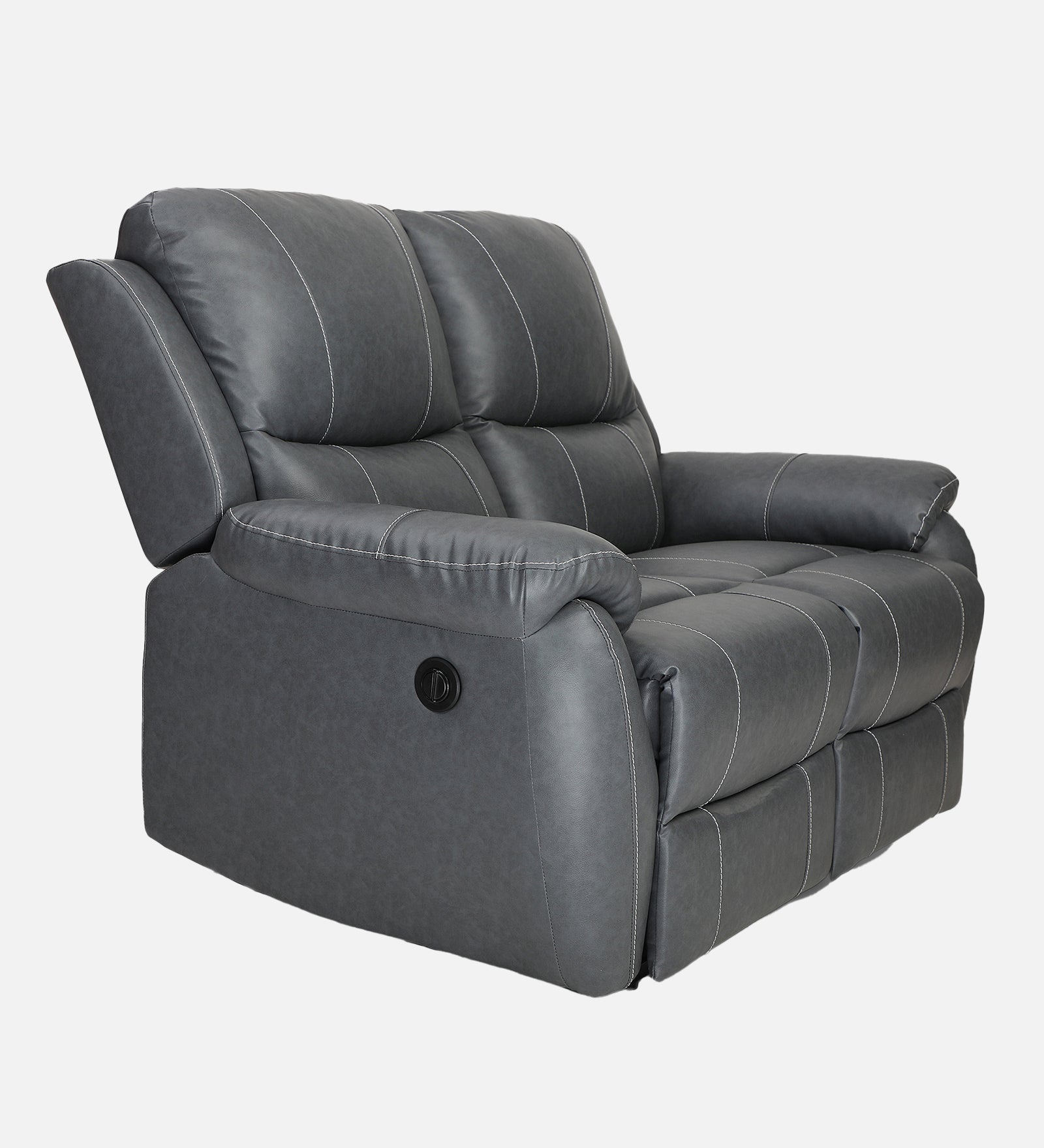 Buy Two Seater Recliner Sofa - Lite (Grey) Online in India, Two Seater Recliner Sofa, 2 Seater Recliner Chair, Motorized Recliner, Leatherette Recliner, Living Room Recliner