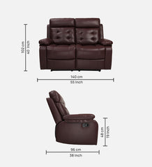 Buy Two Seater Recliner Sofa - Tango Online in India, Two Seater Recliner Sofa, 2 Seater Recliner Chair, Manual Recliner, Leatherette Recliner, Living Room Recliner