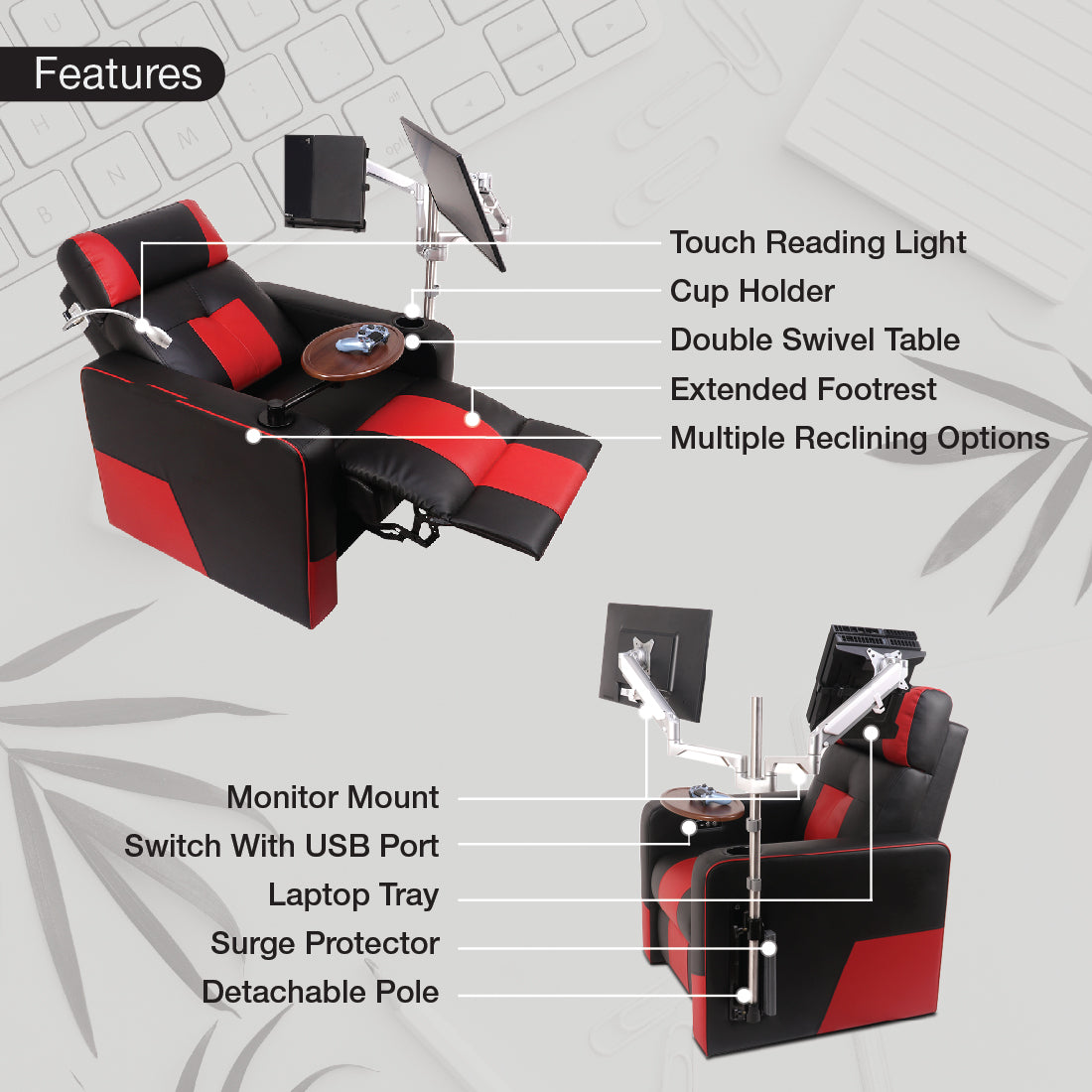 Buy Work From Home Recliner - GenX Console Online in India, Work From Home Recliner, Motorized Recliner, Leather Recliner, Living Room Recliner, Workspace Recliner, WFH Recliner, Home Office Recliner