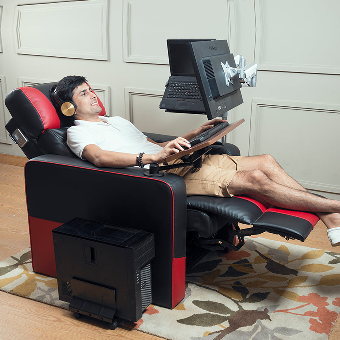 Buy Work From Home Recliner - GenX PC Gaming Online in India, Work From Home Recliner, Motorized Recliner, Leather Recliner, Living Room Recliner, Workspace Recliner, WFH Recliner, Home Office Recliner